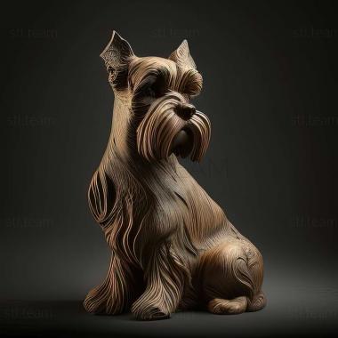 3D model Zwergschnauzer dog (STL)